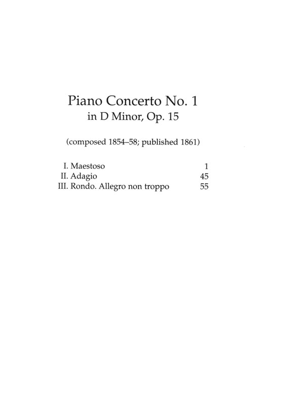 Brahms【Piano Concerto No. 1 in D Minor】