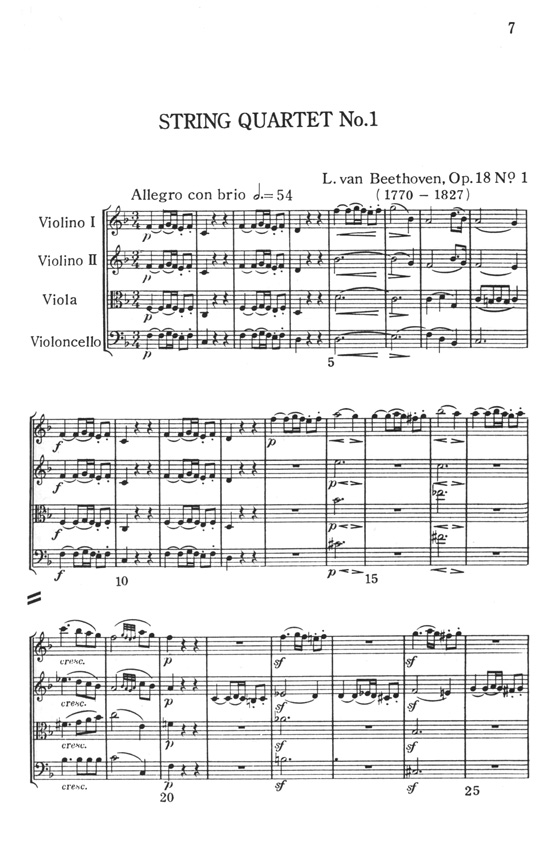 Beethoven【String Quartet Vol.1】Nos.1,2,3 ベートーヴェン 弦楽四重奏曲集 第1巻 [第1‧2‧3番]