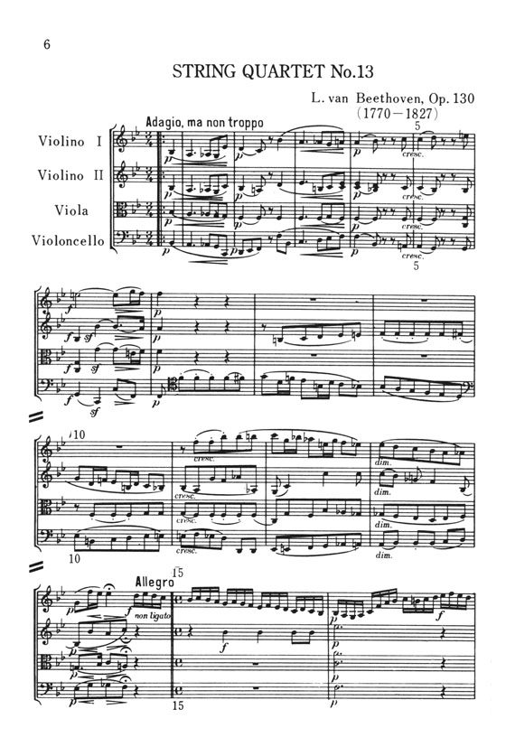 Beethoven【String Quartet Vol.5】Nos.13 Nos.14 Nos.15  ベートーヴェン 弦楽四重奏曲集 第5巻 [第13‧14‧15番]