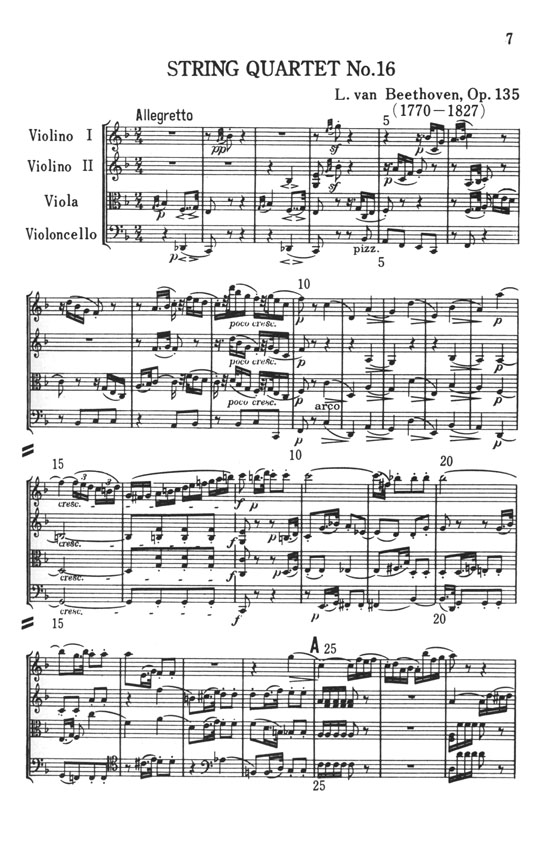 Beethoven【String Quartet Vol.6】Nos.16(Grosse Fuge) ベートーヴェン 弦楽四重奏曲集 第6巻 [第16番‧大フーガ]