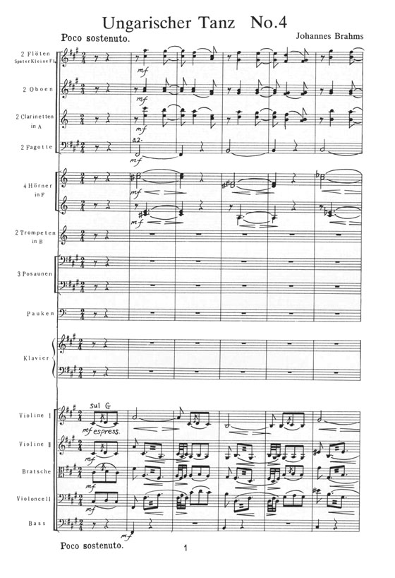 Brahms【Ungarischer Tanz No.4】 ブラームス／ハンガリー舞曲第4番