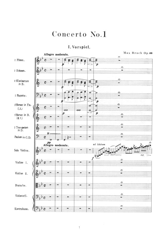 Bruch【Konzert Nr. 1 g-moll op. 26】für Violine und Orchester/ヴァイオリン協奏曲第1番 Bruch【Konzert Nr. 1 g-moll op. 26】für Violine und Orchester/ヴァイオリン協奏曲第1番