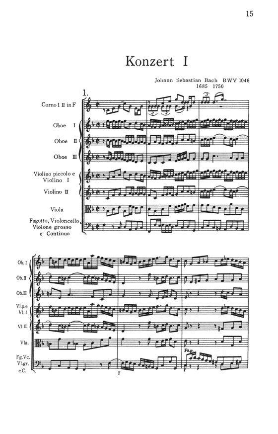 Bach【Brandenburgische Konzerte 1-6】バッハ／ブランデンブルク協奏曲（全曲）