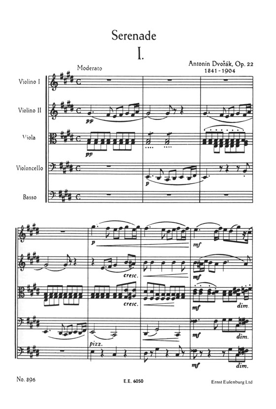 Dvořák ドヴォルジャーク 弦楽セレナード ホ長調 Dvořák ドヴォルジャーク 弦楽セレナード ホ長調
