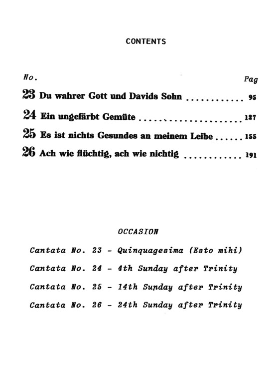 Bach【Cantatas Nos. 23-26】Volume Ⅷ , Miniature Score