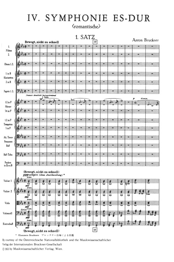 Bruckner【Ⅳ.Symphonie Es-dur】／ブルックナー 交響曲第四番 変ホ長調