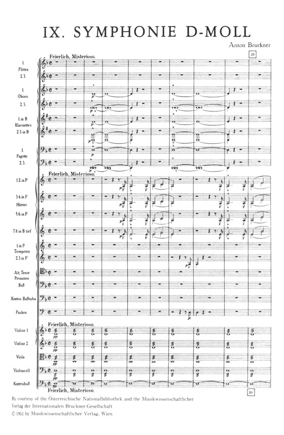 Bruckner【Ⅸ.Symphonie D-moll】／ブルックナー 交響曲第九番 ニ短調