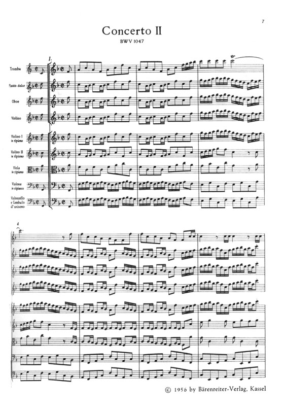 J.S.Bach【Zweites Brandenburgisches Konzert】BWV1047 バッハ ブランデンブルク協奏曲 第2番 ヘ長調 J.S.Bach【Zweites Brandenburgisches Konzert】BWV1047 バッハ ブランデンブルク協奏曲 第2番 ヘ長調