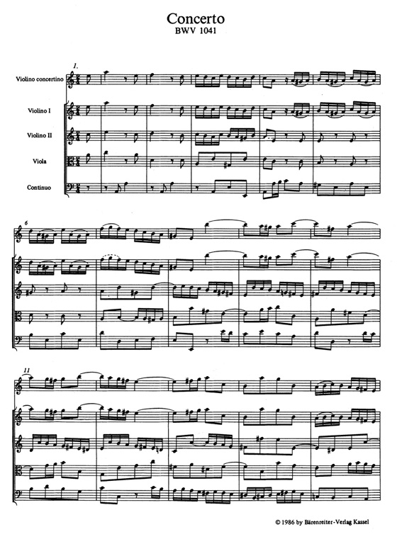 Bach【Konzerte in a-Moll und E-Dur】für Violine und Orchester BWV 1041, 1042 Bach【Konzerte in a-Moll und E-Dur】für Violine und Orchester BWV 1041, 1042