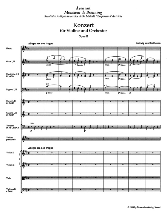 Beethoven【Violinkonzert in D/Violin Concerto in D major, Op. 61】 Beethoven【Violinkonzert in D/Violin Concerto in D major, Op. 61】