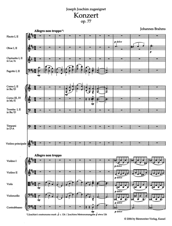 Brahms【Violinkonzert in D-Dur／Violin Concerto in D major, Op. 77】