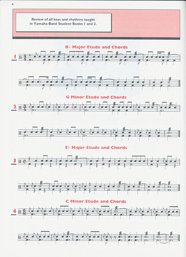 Yamaha Band Student Book 3 Percussion(S. D. , B. D. , Access.)