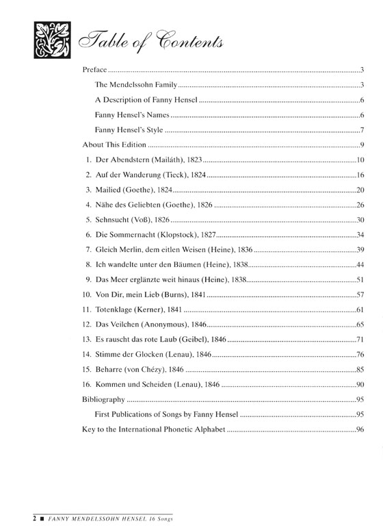 Fanny Mendelssohn Hensel 16 Songs High Voice Fanny Mendelssohn Hensel 16 Songs High Voice