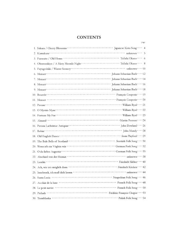 ソプラノリコーダーと鍵盤楽器のための30名曲選〔改訂版〕