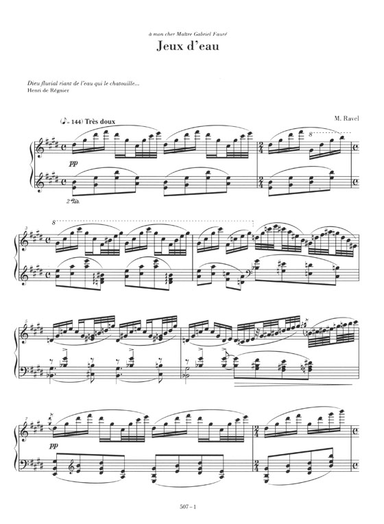 M. Ravel Jeux D'eau／水の戯れ for Piano