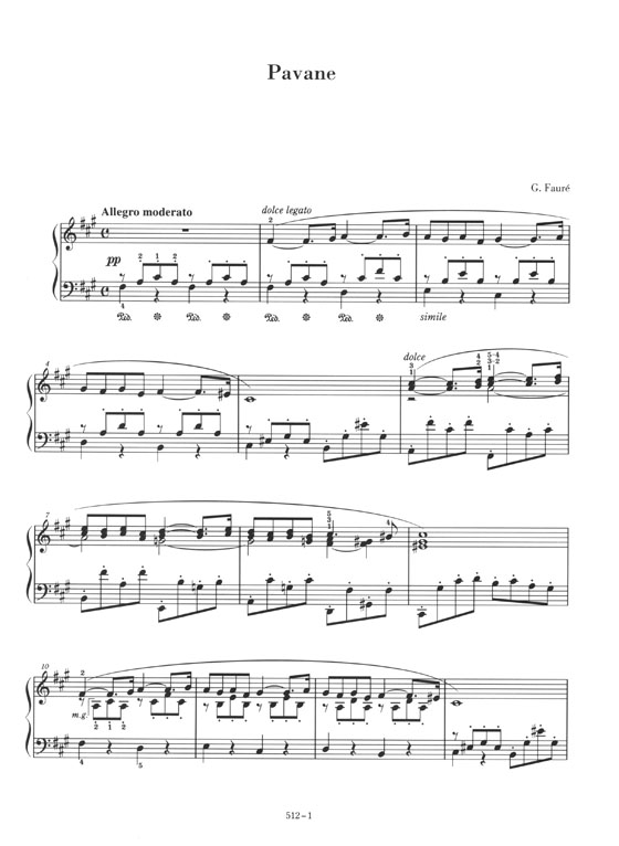 G. Fauré Pavane／パヴァーヌ for Piano