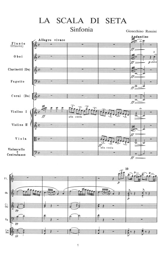 Rossini La Scala Di Seta Sinfonia／歌劇《絹の梯子》序曲
