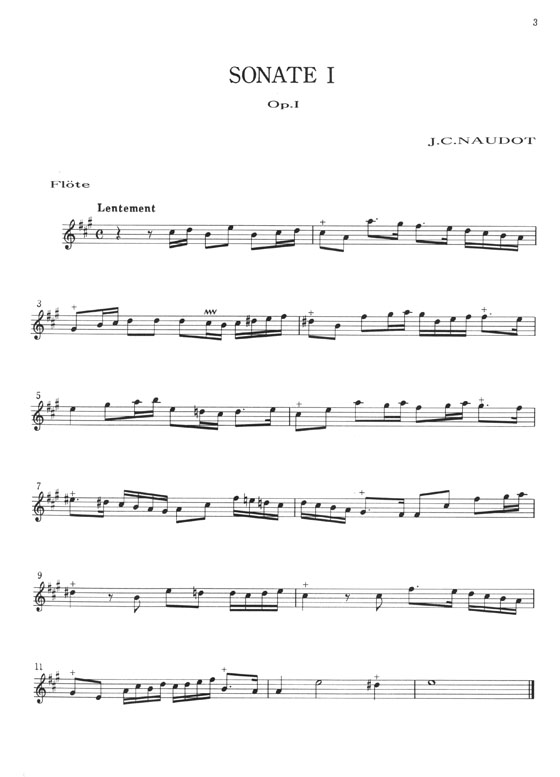 J. C. Naudot Sonate Op. 1-1, 2 Flúte et Basse Continue