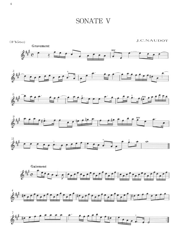 J. C. Naudot Sonate Op. 1-5 Flúte et Basse Continue