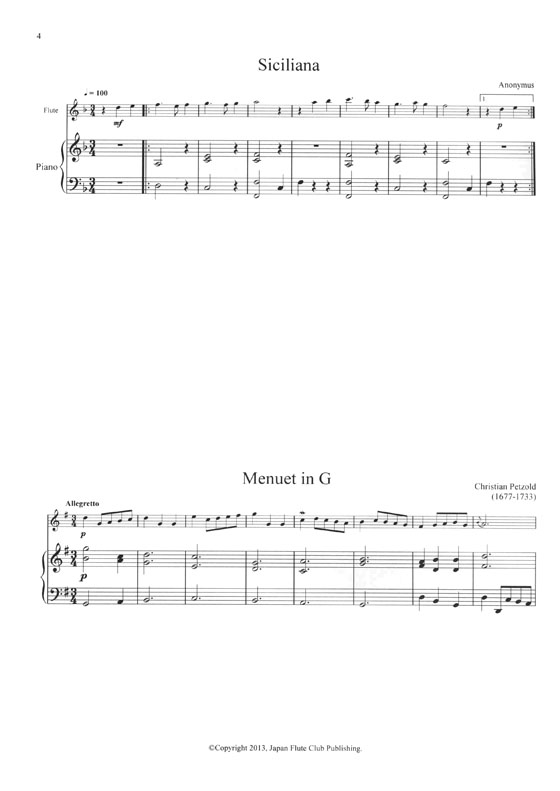 Flute Music Album with Piano accompaniment No. 7
