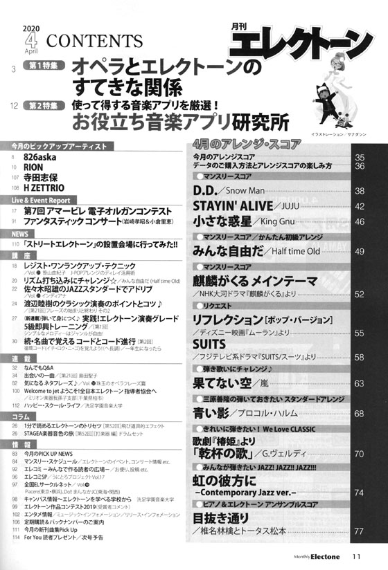 Monthly Electone 月刊 エレクトーン 2020年04月号