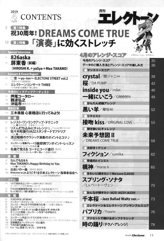 Monthly Electone 月刊 エレクトーン 2019年04月号