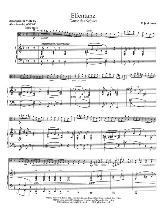 Elfentanz. Danse des Sylphes by Ezra Jenkinson Arranged for Viola & Piano by Alan Arnold