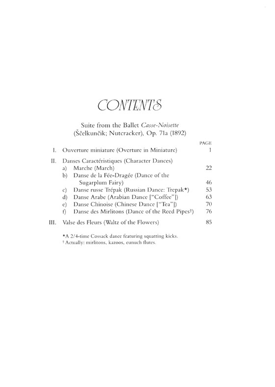 Tchaikovsky Nutcracker Suite in Full Score Tchaikovsky Nutcracker Suite in Full Score