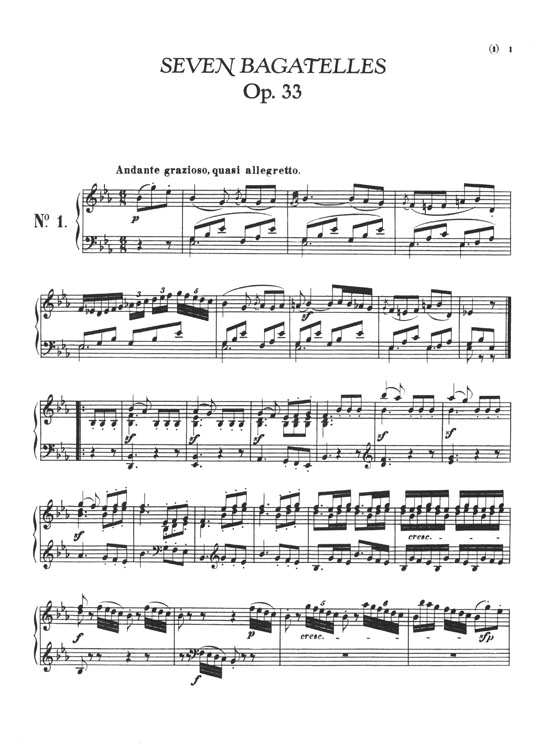 Beethoven Bagatelles, Rondos, and Other Shorter Works for Piano