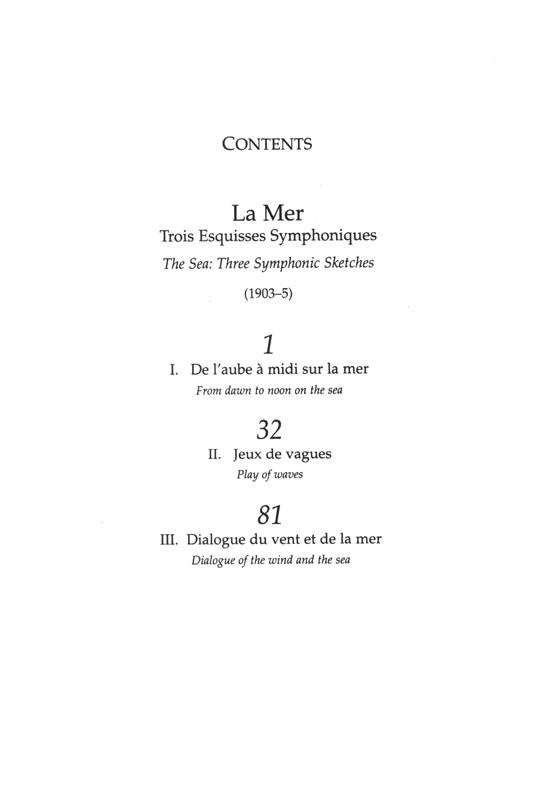 Debussy La Mer Dover Miniature Scores Debussy La Mer Dover Miniature Scores