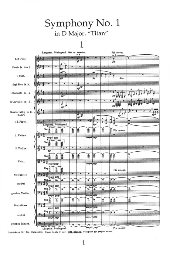 Mahler Symphony No. 1 in D Major,  "Titan" Dover Miniature Scores