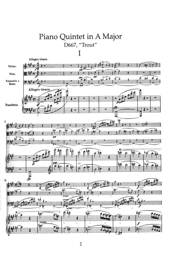 Schubert Piano Quintet in A Major, D667 "Trout", String Quintet in C Major, D956 Dover Miniature Scores