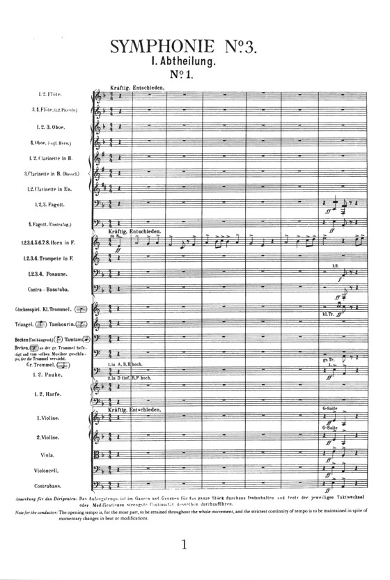 Mahler Symphony No. 3 in D Minor for Alto Solo, Choirs and Orchestra Dover Miniature Scores