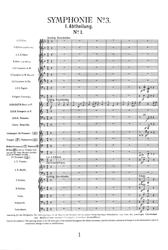Mahler Symphony No. 3 in D Minor for Alto Solo, Choirs and Orchestra Dover Miniature Scores