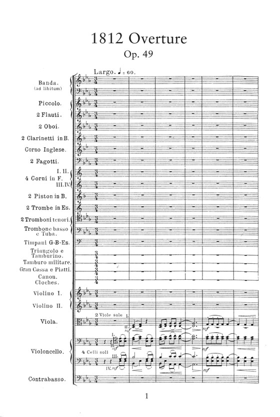 Tchaikovsky 1812 Ouverture, Op. 49 Dover Miniature Scores