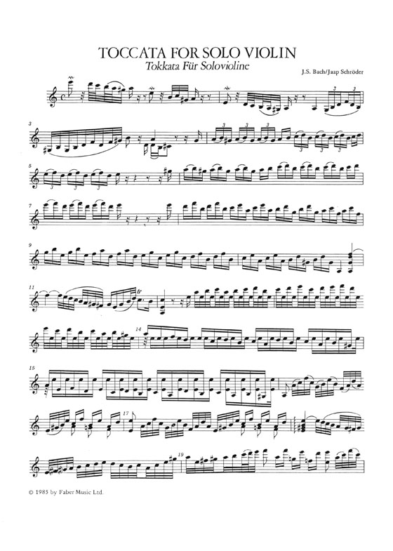 J. S. Bach Toccata for Solo Violin