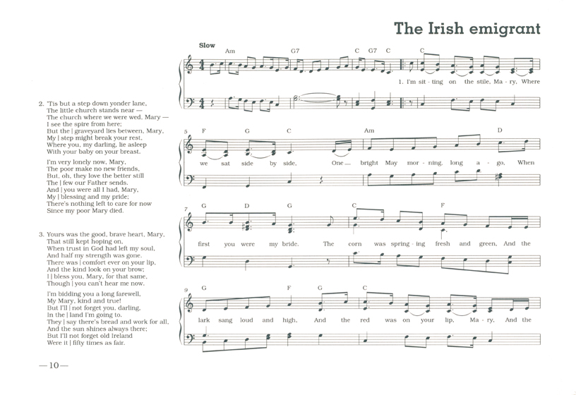 Folksongs From Ireland arranged for Voices and Keyboard