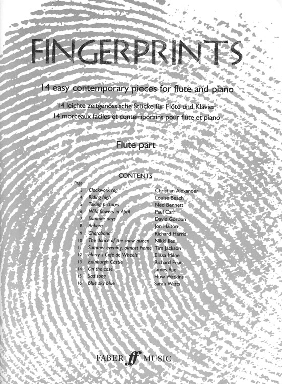 Finger Prints 14 Easy Contemporary Pieces for Flute and Piano