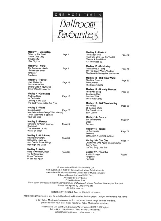 Ballroom Favourites for Piano Ballroom Favourites for Piano