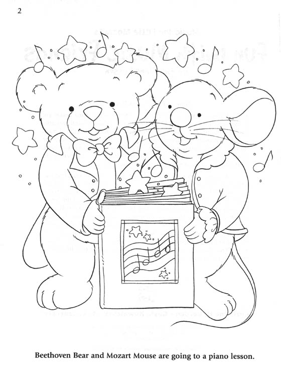 Music for Little Mozarts: Coloring Book 2 - Fun with Music Friends at the Piano Lesson