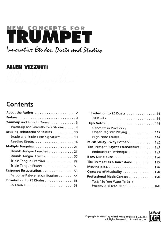 New Concepts for Trumpet By Allen Vizzutti