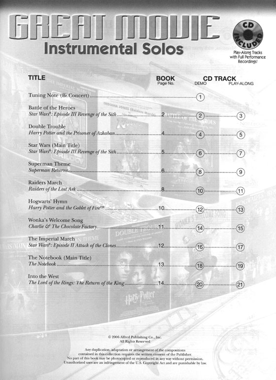 Great Movie Instrumental Solos【CD+樂譜】for Horn in F, Level 2-3 Great Movie Instrumental Solos【CD+樂譜】for Horn in F, Level 2-3