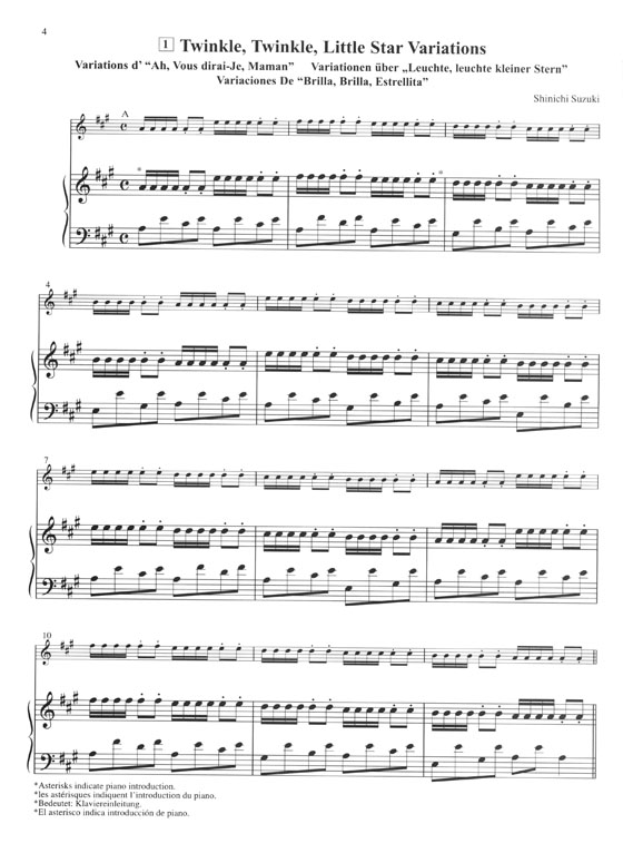 Suzuki Violin School Volume 【1】Piano Accompaniment