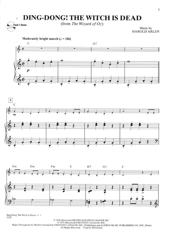 Classic Movie Instrumental Solos, Piano Accompaniment, Level 2-3