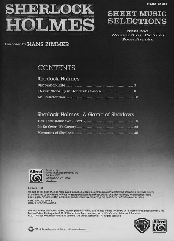 Sherlock Holmes‧Sherlock Holmes: A Game of Shadows‧Hans Zimmer Piano Solo