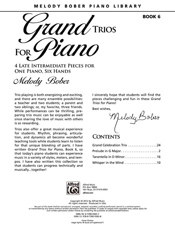 Grand Trios for Piano, Book 6