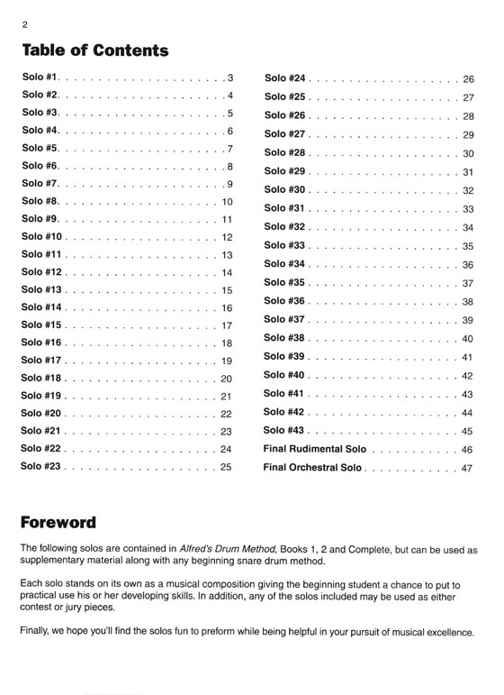 Alfred's Complete Snare Drum Solos Alfred's Complete Snare Drum Solos