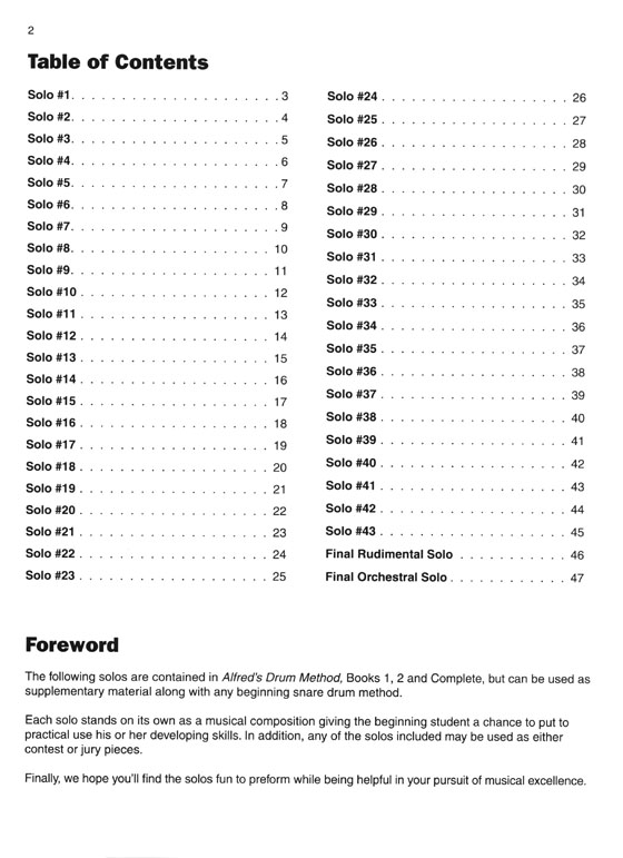 Alfred's Complete Snare Drum Solos