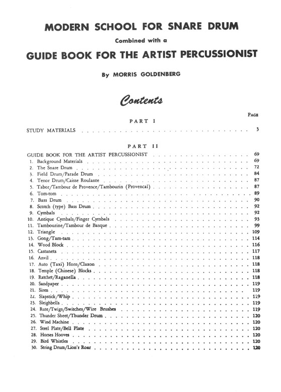 Modern School for Snare Drum by Morris Goldenberg