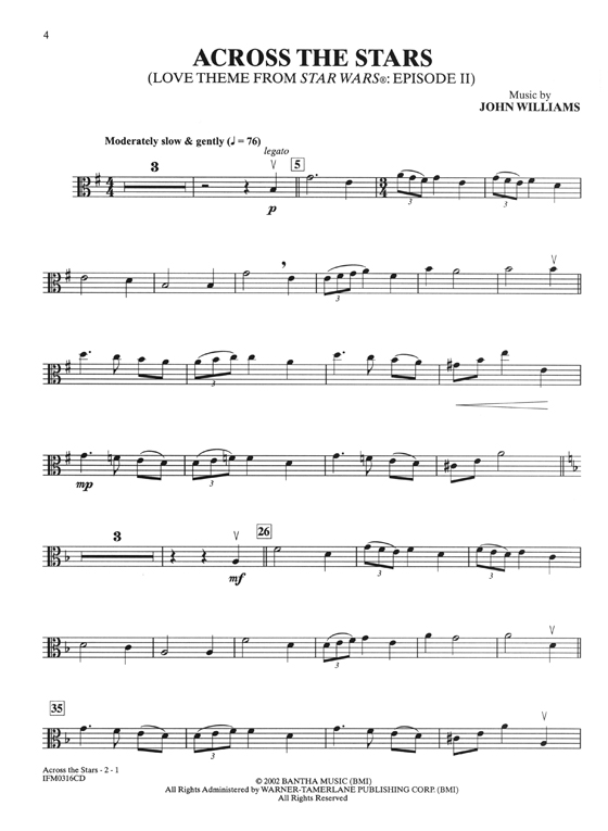 Movie Instrumental Solos【CD+樂譜】for Strings Viola Level 2-3